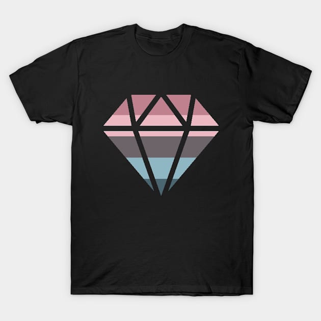 Transhet Diamond T-Shirt by PorcelainRose